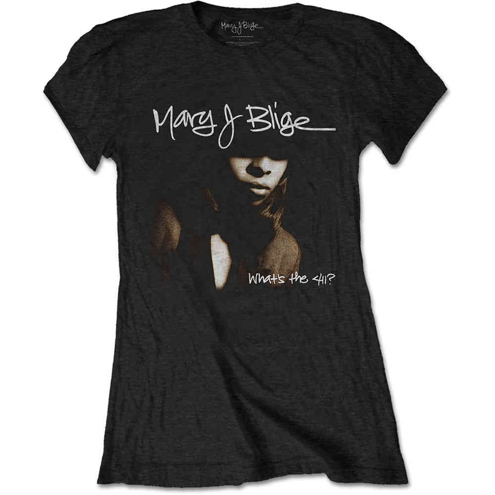Mary J. Blige - Cover Dames Tshirt - Zwart